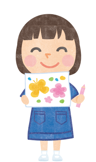 絵を描く子のイラスト